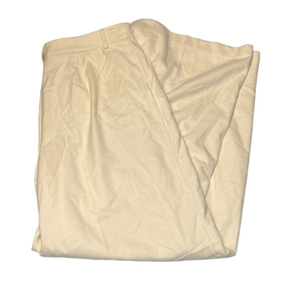 NWT Express Wide Leg High Rise Pants Ivory Chevron Women's Size 12R Lined Casual - Picture 4 of 9